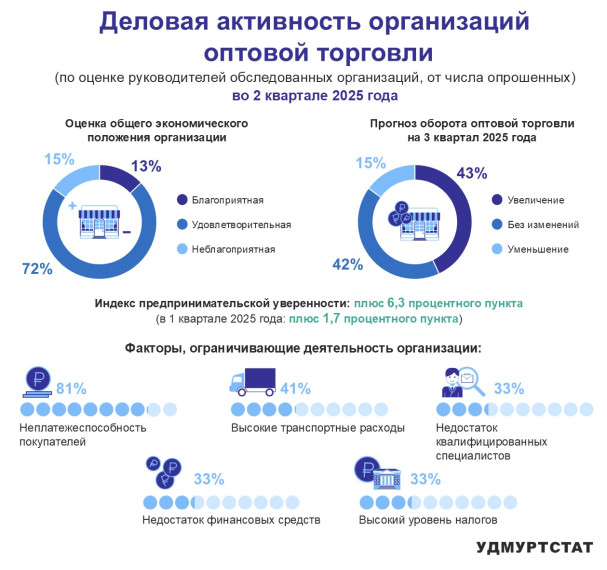 Деловая активность в оптовой торговле во 2 квартале 2025 года. Деловая активность в оптовой торговле во 2 квартале 2025 года.